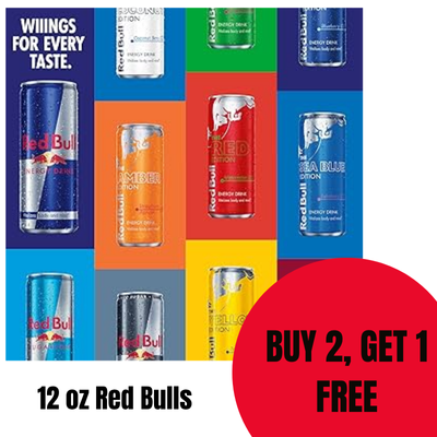 12 oz Red Bull promotion image