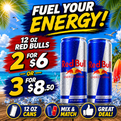 12oz Red Bull Promo